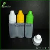 5ml 10ml 15ml 20ml 30ml 50m plastic dorpper e liquid bottle with tamper evident cap seal and child proof cap and long tip eye dropper