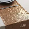 2015 New Rose Gold Sequin Таблица Runners 10.6" X108" Свадьба Банкет украшения события принадлежности украшения партии