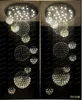 Modern Big Hall Candelabro de Iluminação Bola de Cristal Pendurado Lâmpada Hotel Villa Banquete Luminária de Teto Decoração Lamparas de LED LLFA5043F