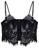 2016 Women Crop Tank Tops Bralette Lace Crochet Eyelash Sexy Spaghetti Strap Hollow out Camis Bustier Bra Shirt Summer Blouse