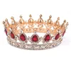 Brudbröllop smycken drottning kronor tiaras barock hår tillbehör vintage kvinnor mode rhinestone nya lyxiga huvudband 2018 gnista metall