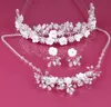 Bridal Crowns Sieraden Romantische Rhinestone Tiara Ketting Oorbel Set Bruids Bruiloft Accessoires Party Sieraden Huwelijk Accessoires HT031