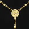 Vente chaude Hip Hop Style chapelet perle pendentif jésus collier avec strass clair 24 pouces collier hommes femmes bijoux de mode en gros5614026