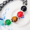 Joya prezent magnetyczny hematyt 8MM okrągłe koraliki nici kamienne bransoletki 7 Chakra kamień uzdrawiający kryształ Reiki kobiety biżuteria bransoletka