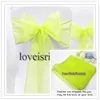 25pcs Gold color 20cm x 275cm Wedding Favor Sheer Organza Chair Covers Sashes Ribbons Bow Party Banquet Event--Tracking Number