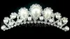 Wholesale-Elegant Imitation Pearl Rhinestone inlay Bridal Crown Tiara Wedding Bride Hair Jewelry Comb 2015 Freeshipping