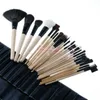 Brushes wood color 24Pcs Professional Makeup Brushes with Goat Hair Cosmetic Brush Set Kit Tool with soft case DHL