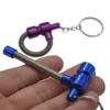 Portable Key Chain Spring Smoking Pipe Meltal Tobacco MINI Pipes Cigarette PipeCleaners Color Random Easy to Use