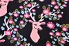 Newborn Baby Girl Clothing Set Christmas Spring Autumn Cartoon Deer Head Flower T-Shirt+Pants 2Pcs Animal Printing Kids Girls Clothes Sets