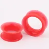 Body jewelry F30 48pcslot mix 12 size fashion silicone ear plug gauge double flared flesh tunnel3109785