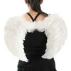 Cosplay plume ailes d'ange élégant Halloween Costumes fournitures de fête blanc noir rouge couleurs parfait pour les femmes noël mascarade vénitienne