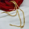 Elegante collana in oro giallo 18 carati 18 carati con GF 17.7 "lunghezza collana N316
