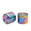 Screw Thread Zinc Herb tobacco Grinder Dia 50 Dazzle Color 4 Layer Metal Zinc Alloy TobaccoHerb Grinder Hand Muller Crusher9121866