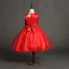 PrettyBaby Çocuk 3D Gül Çiçek Elbise Kız Kolsuz Pullu Elbise Yaz Prenses Elbise Yay Çiçek Şifon Elbise Ile Stokta