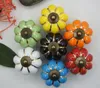 4*4*4 cm Kitchen Cabinets Knobs Bedroom Cupboard Drawers 7 Colors Ceramic Door Pull Handles With Screws