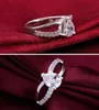 Top quality 925 silver swiss CZ diamond heartshaped engagement ring fashion jewelry beautiful design EH2873075443
