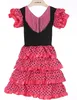 Girls Dress Beautiful Spanish Flamenco Dancer Costume Childrens Dance Dress Outfit