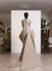 Moda Krikor Jabotian Prom Dresses Jumpsuits Bateau Neck Vestido de noche con Peplums Dress Sleeveless Party3514403