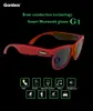 Mais novo G1 fone de ouvido Bluetooth sunglasses music microfone condução óssea tipo Aberto fone de ouvido controle de toque compatível com miopia lente