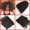 3C/4A/4Bペルーのクリップインヘアエクステンション8 "-22" Instock、100％Virgin Human Hair Clip-Ins Hair Wefts、Natural Clip-Ins Weave G-Easy