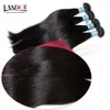 Indisk Rett Virgin Hair 100% Indian Human Hair Weaves Bundes Obehandlat Indian Silky Rak Remy Hårförlängningar Naturlig Färg