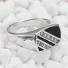 Argent sterling 925, bagues vintage, résine noire et zircone blanche - Avis élogieux Noble Generous S - 3777 sz # 8 9 10 11