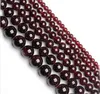 Free Shipping new Natural Stone Dark Red Garnet Round Loose Beads 16" Strand 4 6 8 10 12 MM Size For Jewelry Making No.SAB15 DIY