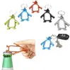 Ouvre-bouteille de bière pingouins créatifs Ouvre-bouteille animal en alliage d'aluminium avec porte-clés Belle ouvre-bouteille portable275M