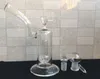 18CM Effacer bong 18.8MM Joint Deux Fonctions bongs en verre Bubbler Soufflé À La Main Vase En Verre perc Percolateur D'eau Tuyau