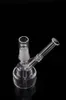 Mangueira de mão soprada pequena bong mini tubo de água bubbler de bolso de vidro plataformas de óleo de vidro de 14 mm unha