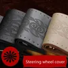 36/38/40cm Universal Car Steering Wheel Cover Braid On Sew antislip breathable fashion cow leather