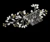 Brudhår Tillbehör Tiaras Hår Pins Lady's Natural Pearls Fascinators Bridal Wedding Flower 2021 Crystal Headband Hair Clip Pins