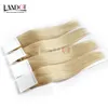 Bleach blonde Indian Virgin Hair Rechte kleur # 613 Grade 8A Menselijk Haar Weave Bundels Remy Hair Extensions 3 / 4pcs Lot 12-30 inch Double Inslag