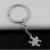 L'argento dei monili di Keychain dell'anello chiave di modo 20pcs/lot ha placcato i fascini della parte di puzzle