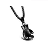 Blacksteelgold cor moda mini luva de boxe colar jóias de boxe aço inoxidável legal pingente para meninos presente6835600