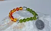 SN0217 pulsera de peridoto Hombres pulsera de buda árbol de la vida pulsera de ámbar curación yoga mala pulsera2677