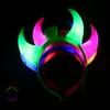 Luminous horns headband horn lamp glow headband concert supplies wholesale Led Rave Toy