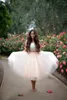 2015 Blush Rose Tulle Jupes Robe De Bal Personnalisée Femmes Jupes Longueur De Thé Plusieurs Couches Robes De Soirée Jupes Pas Cher Avec Taille Élastique Plus La Taille