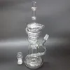 bongs water pipes Recycler hookahs spiral tall recycler rig with inline perc rig glass new glass bongs for smoking glass pipes