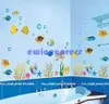 DIY Тропические наклейки на стены рыбы наклейка для детских декор Съемные детские детские стены ванной