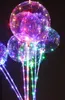 Luminous LED Balloon Transparent Colored Flashing Lighting Balloons With 70cm Pole Wedding Party Decorations Holiday Supply CCA8166 100pcs