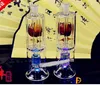 送料無料卸売水 -  Hookah Glass [47＃2層下の拍手の植木鉢、色のランダムな配達