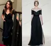 Kate Middleton Elie Saab Prom -klänning med V Neck Peat Bodice A Line Mother of the Bride Dresses Navy Blue Tulle Evening Dresses5511148