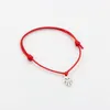 Hot ! 50pcs Mixed Kabbalah Hamsa Hand Star of David Charms Red color Wax rope Adjustable Bracelets