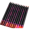 Matte Lip Liner Lip Makeup Wysoka jakość Sklepy Usta 12pcs 12 Colors Rotatable Lipliner Łatwy do noszenia Last długi A0568982133