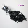 Alüminyum Silikon Çizgili Mikro Boncuk I-Ucu Saç Ve Mikro Yüzük Döngü Saç Uzantıları Toptan 1000 adet / Şişe 5 * 3 * 3mm # 11 Açık Kahverengi