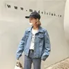 Boyfriend Style Denim Femmes Veste Trois Couleur Femme Plus La Taille Lâche Jeans Lavé Bleu Vestes Manteau