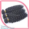 Capelli ricci lucidi luccicanti intrecciati bamboli di capelli umani cinesi russi non elaborati Burmesi Virgin Human Hair bundle 3 pezzi a buon mercato Jerry Cu9370680