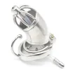 Chastity Devices NEW Male Long Chastity Lock Device Ureter Pipe Stainless Steel Belt Cage #R69