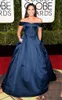 2016 Fashion Gina Rodriguez Celebrity Avondjurken Golden Globe Award off Shoulder Satin Designer Party Red Carpet Ball Town